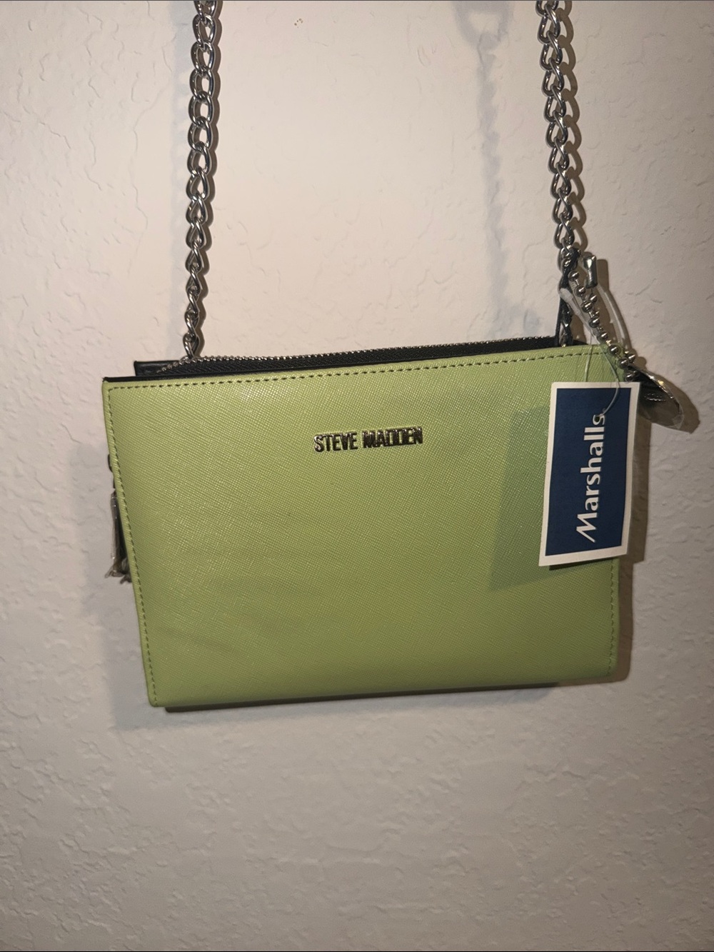 Steve Madden Green Crossbody Bag with Chain Strap